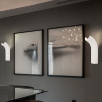 Treppenhausleuchte Wandleuchte Flurlampe Led Gips Weiß Gebogen KüChe 2Er Set
