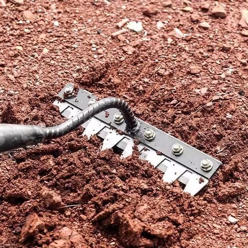 8 Teeth Carbon Steel Garden Weeding Rake Garden Heavy Duty Metal Rakes Tool UK - Picture 4 of 5