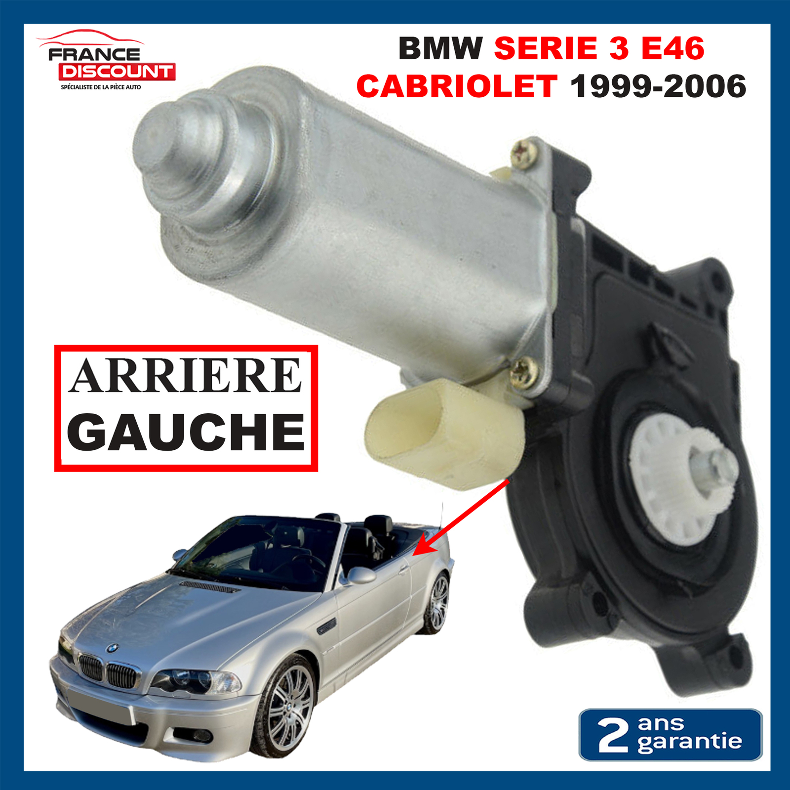 Moteur de lève-vitre 0130821726 en alliage durable pour BMW E46