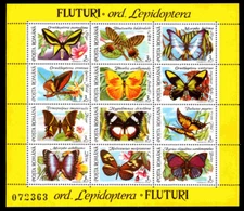 ROMANIA 3696 - Butterflies and Moths "Souvenir Sheet" (pb86215)