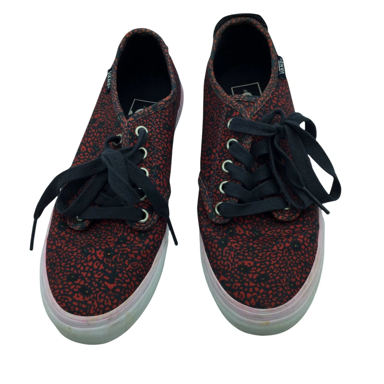 Scarpe da skate Vans floreali rosso blu sneakers fuori muro donna taglia 7 5 US