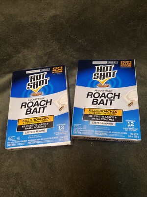 Hot Shot Maxattrax Roach Bait 12 Pack  (02030)  FS. Kills roaches lasts 6 mos.