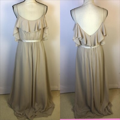 david's bridal beige bridesmaid dresses David's bridal bridesmaid strapless dress. Color is