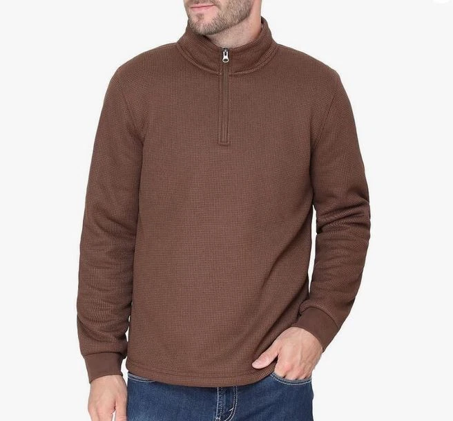 Fleece lined quarter best sale zip