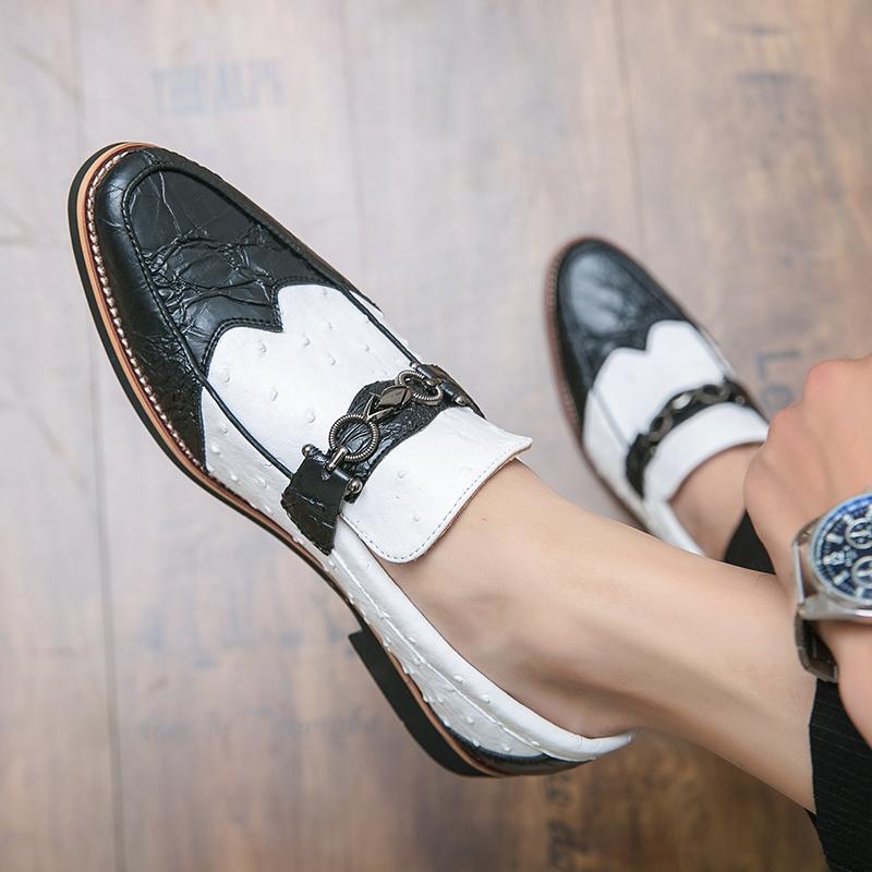 SAOLA Abito da uomo alla moda casual catene rivetti punta a punta scarpe Oxford comfort