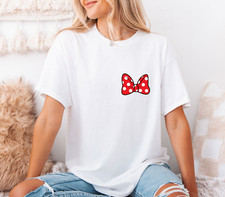 Cute Disney Tee, Minnie Mouse Bow Shirt, Minnie Pink Polka Dot Bow Tshirt