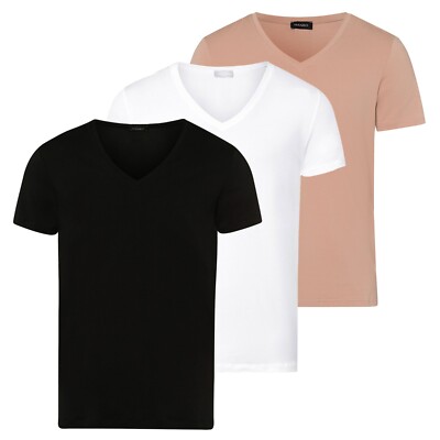 1 Herren Unterziehshirt von HANRO cotton superior T-Shirt kurzarm V-Auschschnitt