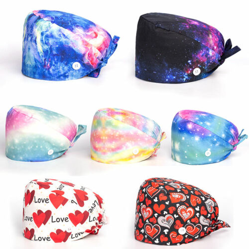 Unisex Nurse Doctor Hat Surgical Scrub Cap Medical Dentist Teeth Dental Cap UK - Picture 3 of 111
