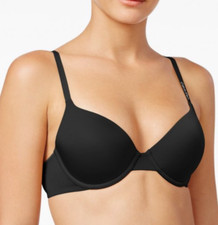 Calvin Klein 32B Pure Micro Lightly Lined T-Shirt Bra NWOT QP2586O Black