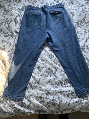 Ladies/mens Uniqlo Jeans Waist 33” and 27” leg (size 10/12) Denim Pleated Chino - Picture 5 of 6