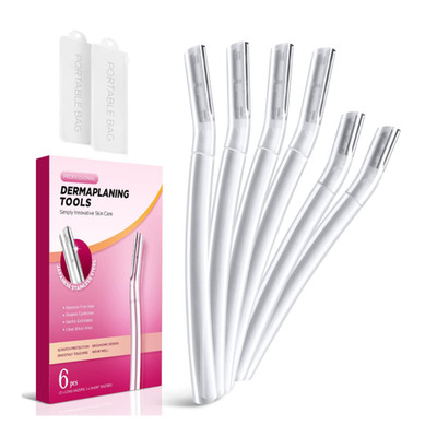 Dermaplane Rasierer Set 6 Stück Edelstahl Klingen Portable Zubehör Erwachsene