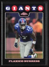2008 Topps Chrome PLAXICO BURRESS Refractor Card #TC75 New York Giants