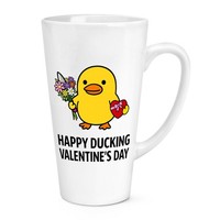 Gift Base Happy Ducking Valentinstag Meme 17Oz GroßE Latte Tasse Becher