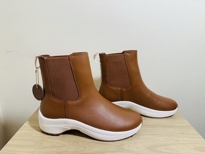 Ralph Lauren Rylee water resistant leather chelsea ankle boots brown NWOB sz 7.5