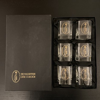 NEU Glencairn Crystal Studio Rennie Mackintosh 6 Whisky Whisky Gläser - Originalverpackt