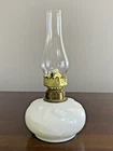Antique Milk glass Opaque Glass "TULIPS"  Oil/Kerosene Lamp