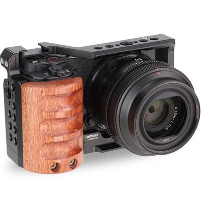 Upgrade Metallkäfig mit Holzgriff für Sony Alpha ZVE10 Videoaufnahmen Zubehör...