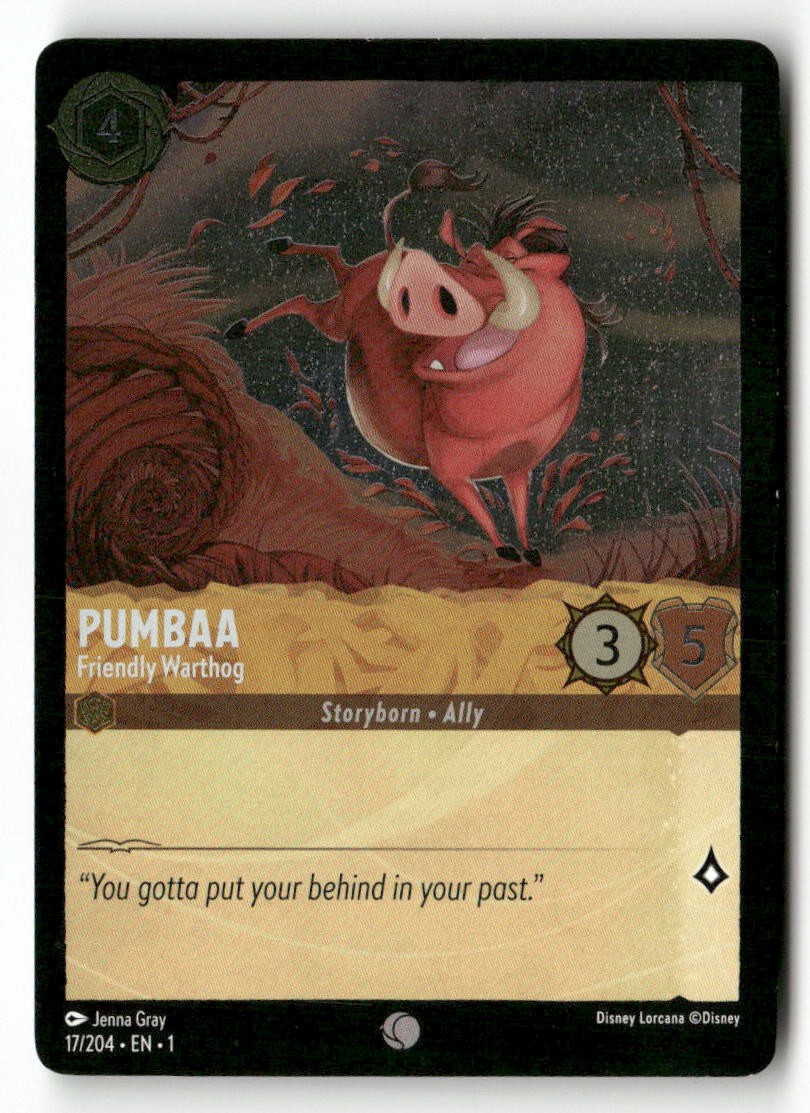Pumbaa - Friendly Warthog 17/204 Common The First Chapter Lorcana Cold Foil LP