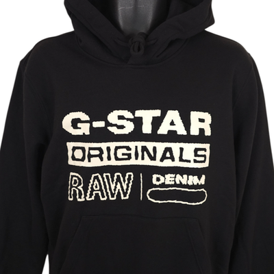 G-STAR RAW Sweatshirt Hoodie Mens Size Medium Black White