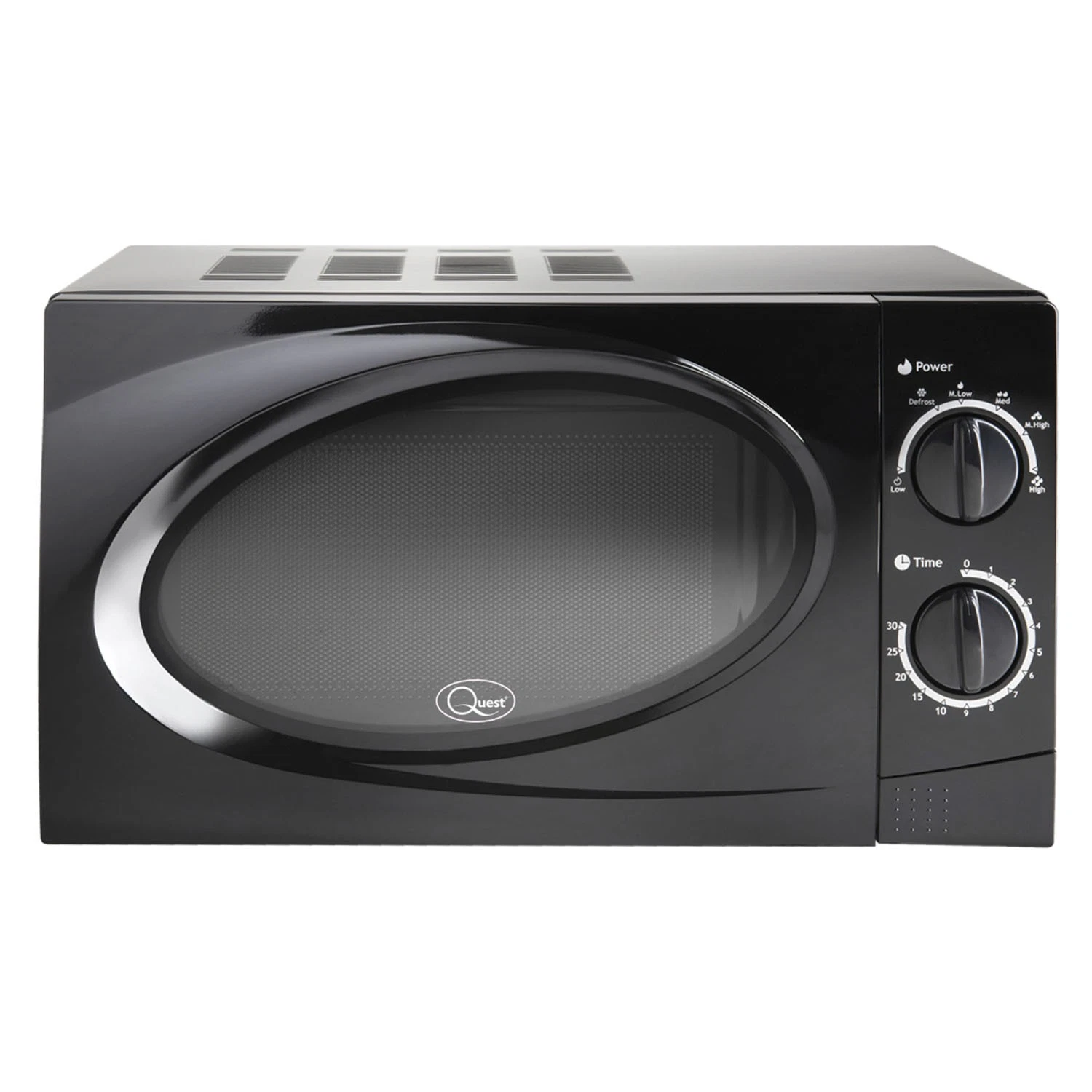 Quest Classic Dial Microwave Oven 6 Power Level Kitchen Appliance 700w Black