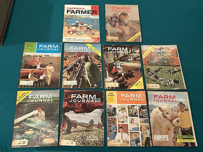 Lot of 9 Vintage Farm Journal Magazines & 1 Cappers Farmer