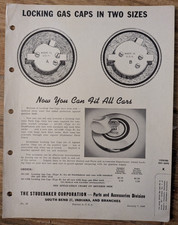 Studebaker Locking Gas Caps Sales Flyer Studebaker Locking Gas Caps Sales Flyer