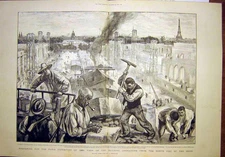 Old Antique Print Paris Exhibition Building Seine Leopard Johnston 1898 19th