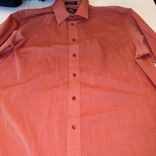 Stafford Men  s 17 1/2 34/35 Salmon Dress Shirt NWOT