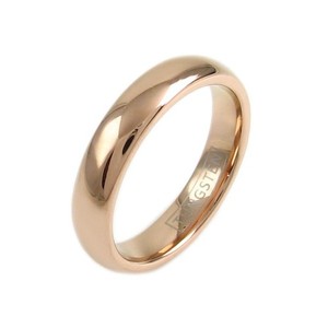 Authentic 4mm or 6mm Tungsten Ring Polished Rose Gold Plated Domed Wedding Band Jewelry