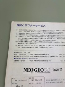 NEO GEO CD Front Loading Japanese Console SNK From Japan