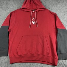 Oklahoma Sooners Hoodie Men s XL Nike Jordan Red Official On Field Team NCAA