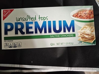 Premium Original  Unsalted Tops Saltine Crackers, 16 oz (2 PACK) 