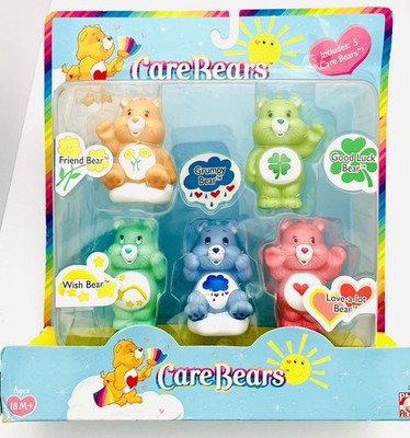 Care Bears Play Along 5 Figure Set 31070 Grumpy Wish Love Luck 2003 NOS Box Wear