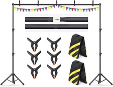 10x7.5Ft Backdrop Stand, Heavy Duty Adjustable Photo Back Drop Stand for...