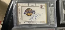 KOBE BRYANT 2009 National Treasures NBA Team Logo Patch Auto 1/100 BGS 9