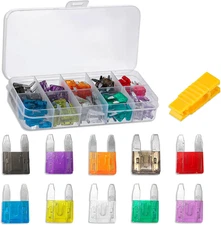 120PCS Car Fuses Assortment Kit, Automotive Fuses, Car Blade Fuse Kit with Pulle