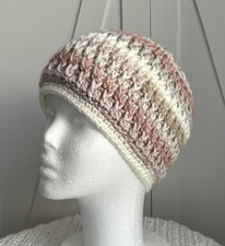 Crochet Hat/Beanie Multicolor Soft Hues Fall Winter Unique Design Handmade