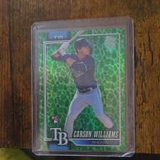 2026 TOPPS SERIES 1 #25 CARSON WILLIAMS RC Green Easter Foil Tampa Bay Rays