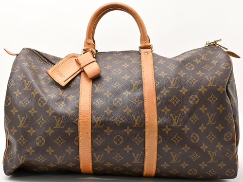 LOUIS VUITTON Monogram Keepall 50 Boston Travel Hand Bag M41426 Authentic [Good]