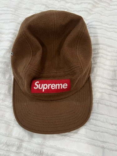 Casquette de camp en laine Supreme Loro Piana 5 panneaux rouge FW13 neuve sans étiquette