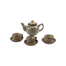 Boyds Bears Bearware Pottery Works Brewin 1999 Mini Tea Set Vintage