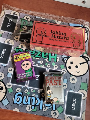 Joking Hazard Kickstarter Expansion packs  & SHINY Red Box Ed. All Sealled Rare