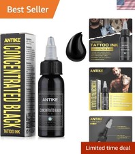 2024 Professional Black Tattoo Ink 1oz - Concentrated Non-Irritating Formula