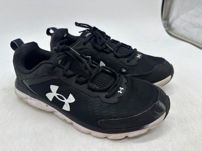 Under Armour Charged Assert 9 Sneakers Mens Black White Lace-Up Low Top - 10