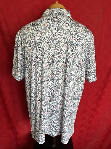 NEU Callaway Golf Poloshirt Größe Large Bar Motiv Getränke Mixer AOP Opti Dri Fit - Bild 9 von 10