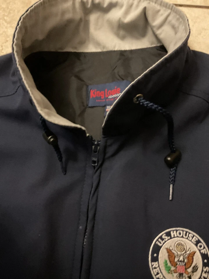 Chaqueta cortavientos vintage de la Cámara de Representantes de Estados Unidos para hombre talla XXL Foto 3 de 4