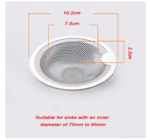 2pcs Metal Sink Strainer Bathtub Drain Hole Hair Catcher Drain