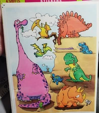 Dinosaur Stickers 1984 Hallmark Ambassador Crafts Scrapbooking Junk Journal