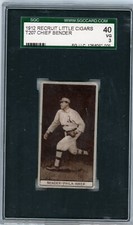 1912 T207 BROWN BACKGROUND CHIEF BENDER SGC 3 Recruit Back Factory