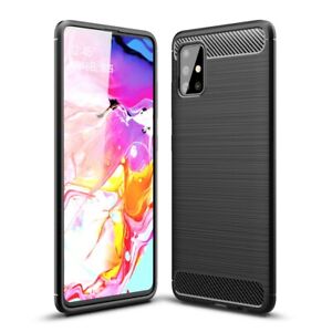 Samsung Galaxy A51 Handy Hulle Silikon Case Schutzhulle Cover Etui Carbon Farben Ebay